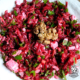 Rote Beete Salat mit Walnüssen und Schafskäse