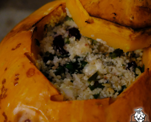 gefüllter Bulgur-Kürbis