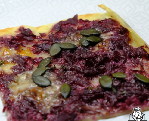 Rotkohl-Flammkuchen